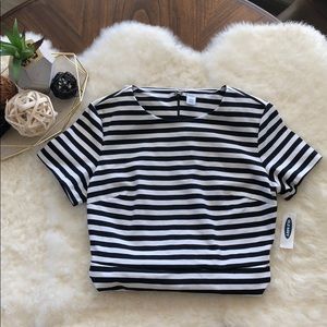 Old Navy Ponte Knit Striped Sheath Dress